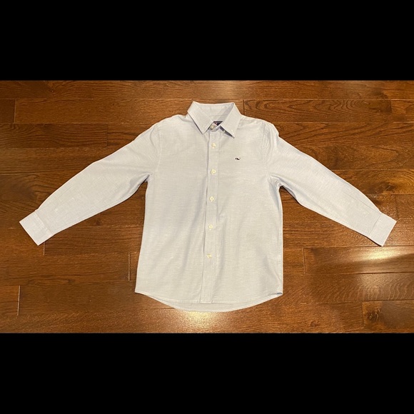 Vineyard Vines Boys Blue Oxford Shirt Small 8-10 - Picture 2 of 4